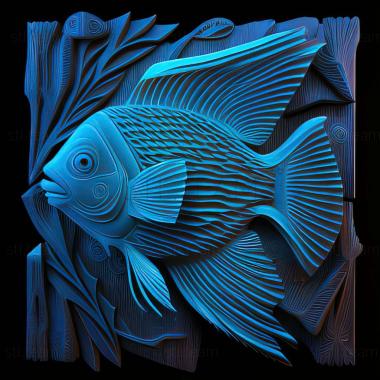 3D model Blue neon fish (STL)